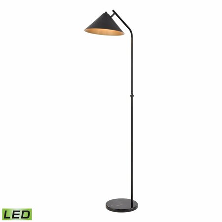 ELK STUDIO Timon 67'' High 1-Light Floor Lamp - Matte Black - Includes LED Bulb S0019-11158-LED